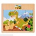 CCLIFE Wooden Jigsaw Puzzles Set for Kids 2-5 Years 12 Piece Colorful Wooden Educational Animal4 Puzzles animal B076WSZJL9